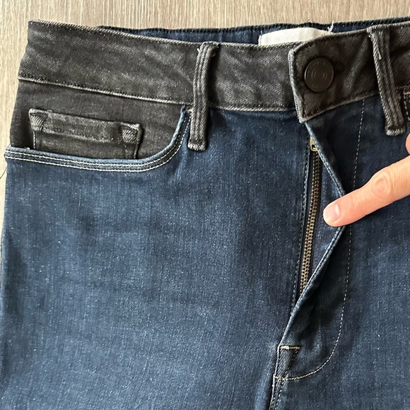 New Frame Le One Skinny Jeans Two-Tone Size 2 Blue Black - Picture 8 of 11